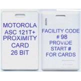 INDALA ASC 121T+ Lifetime Proximity Card - 100 pack